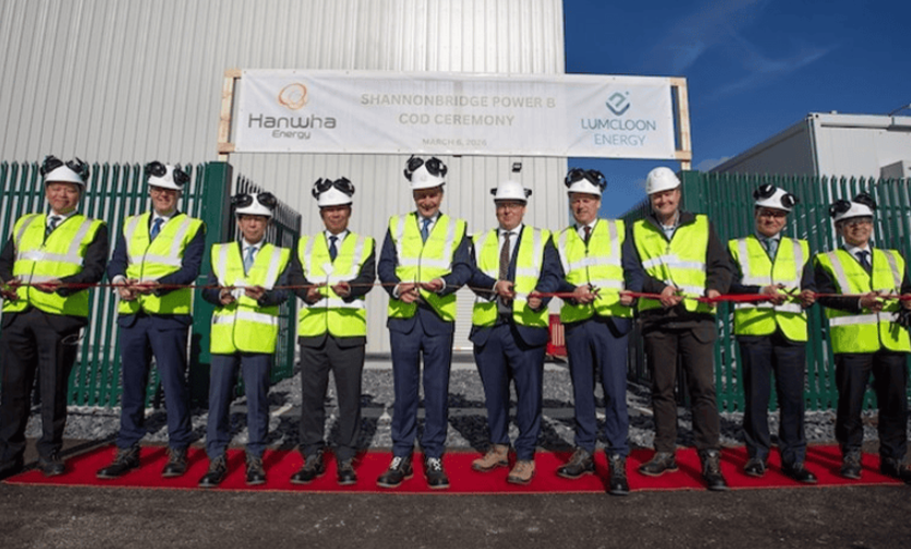 愛爾蘭香農橋B儲能設施啟用，Lumcloon與Hanwha助力電網穩定