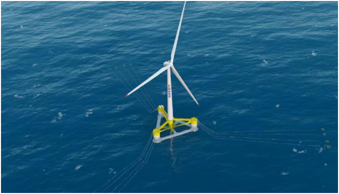 全球單機最大的漂浮式風電機組實證項目“圖強號”啟動建造